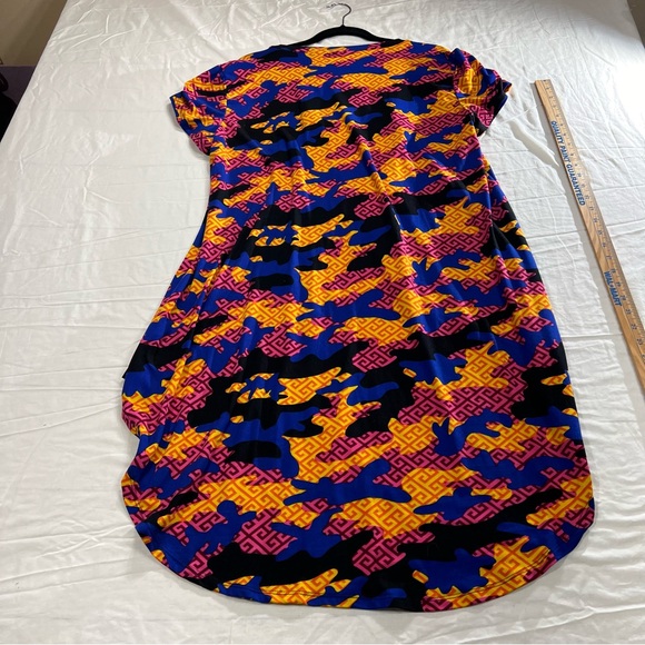 A Vintage Eye Candy Women Dress High Low Mid Center Wrap Around 3xl - Picture 3 of 7